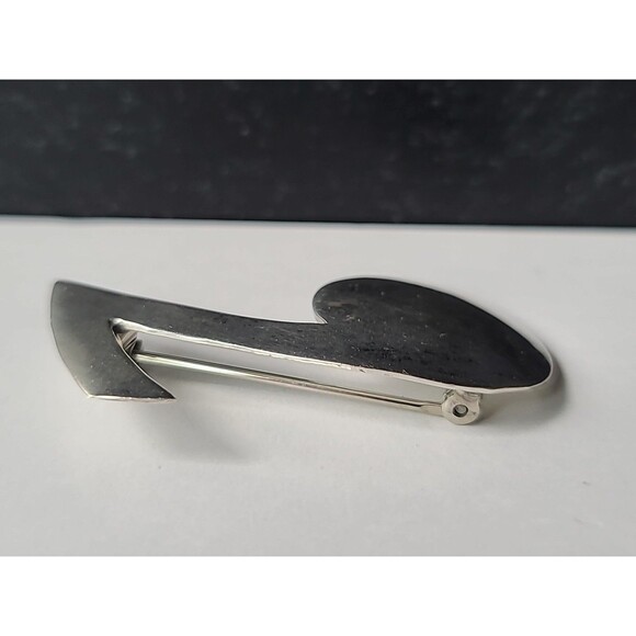 925 Sterling Silver Music Note Brooch Vintage Mexico - Picture 5 of 10